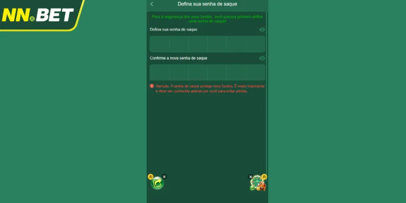 Criar Senha de NNBET Saque